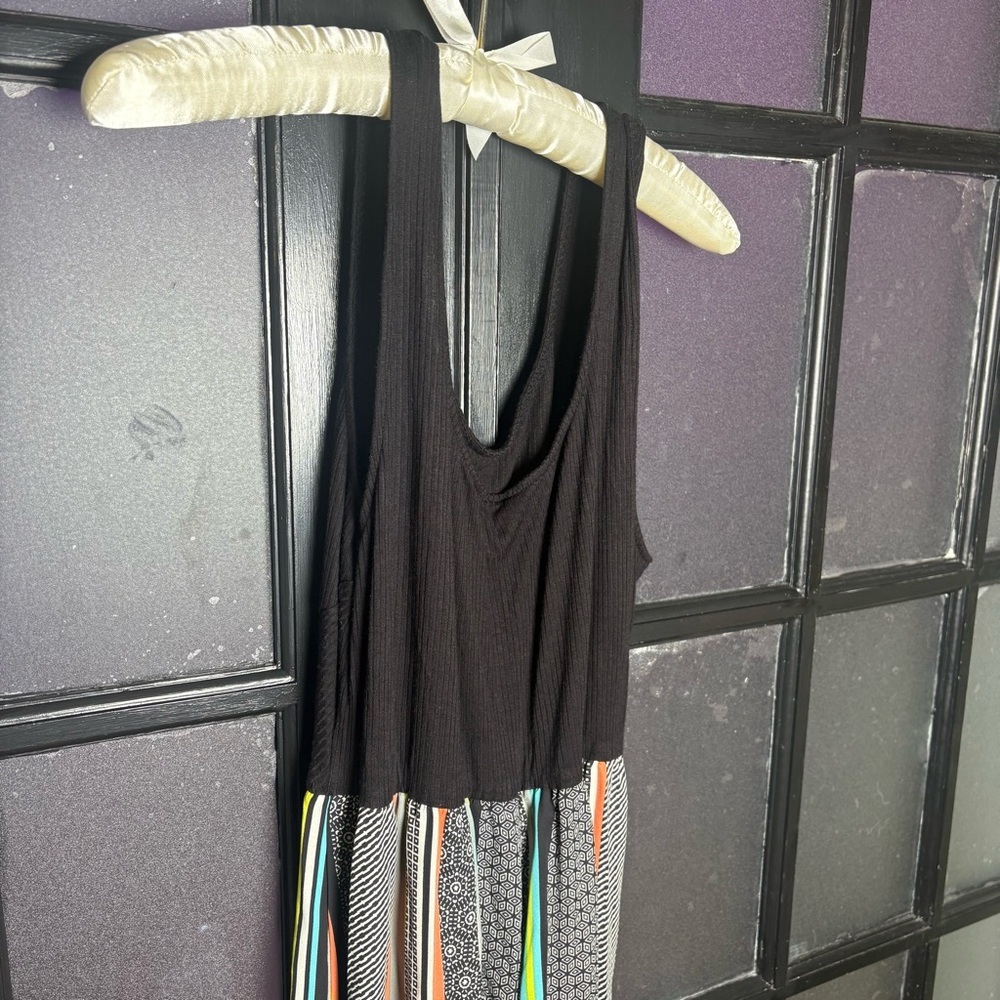 Joe Benbasset Boho Striped Maxi Dress Black Multicolor Size 1X - Picture 4 of 8